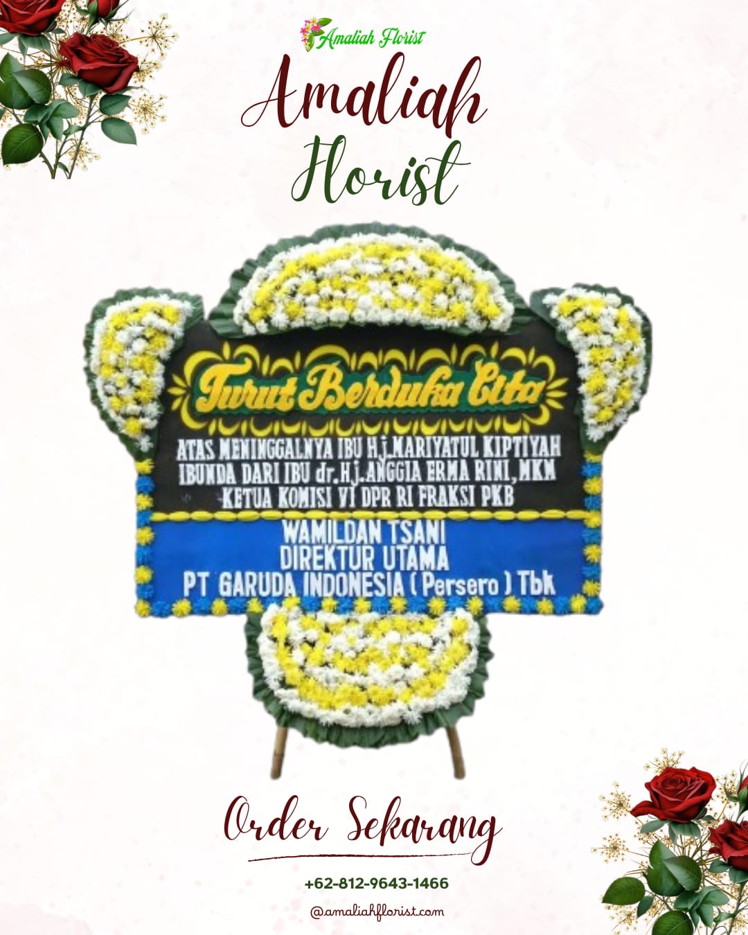 Papan Bunga Duka Tanah Datar